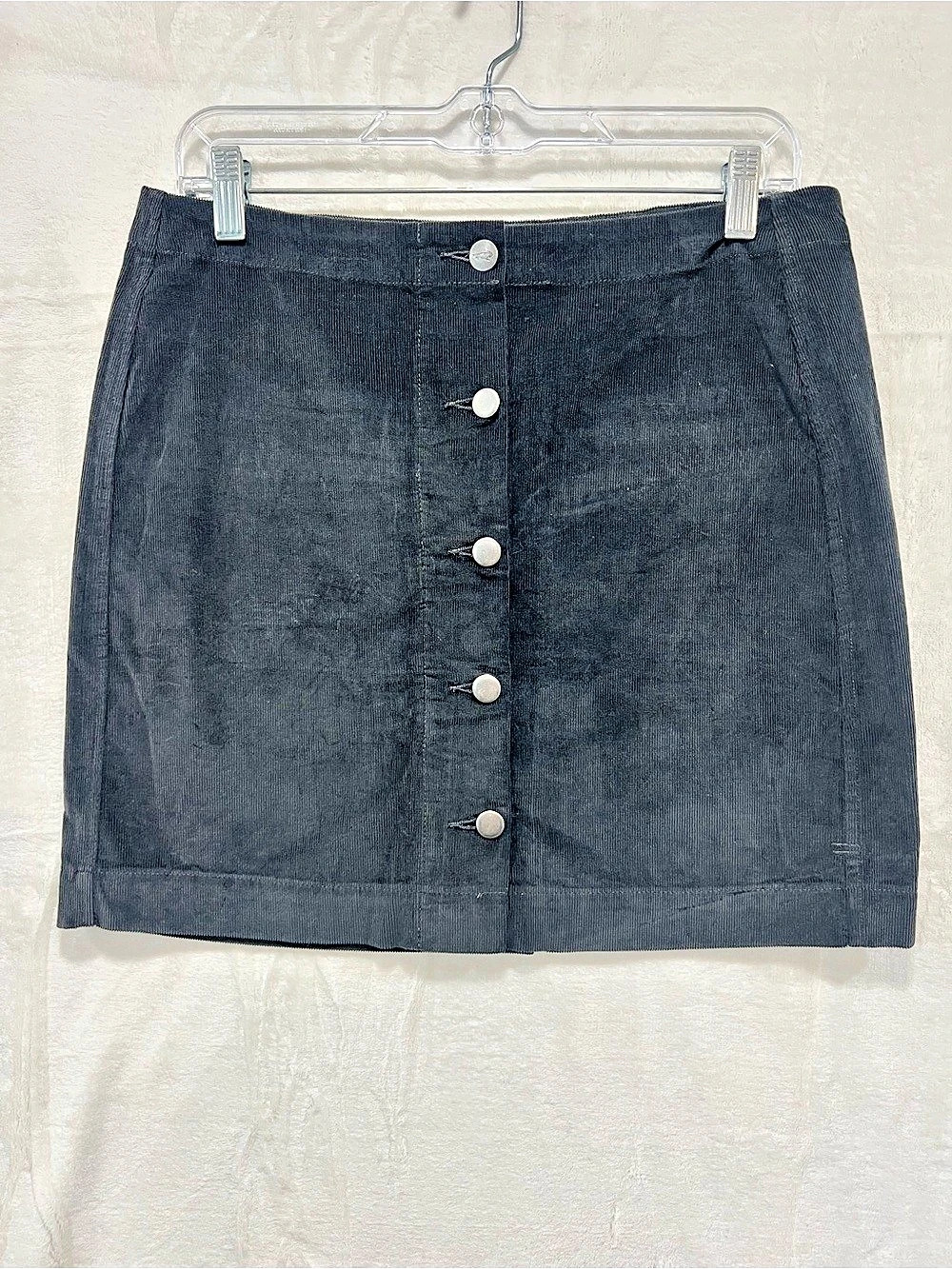 TOAD&CO Corduroy Mini Skirt in Black Size 8 Like New